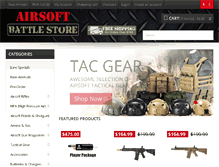 Tablet Screenshot of airsoftbattlestore.com